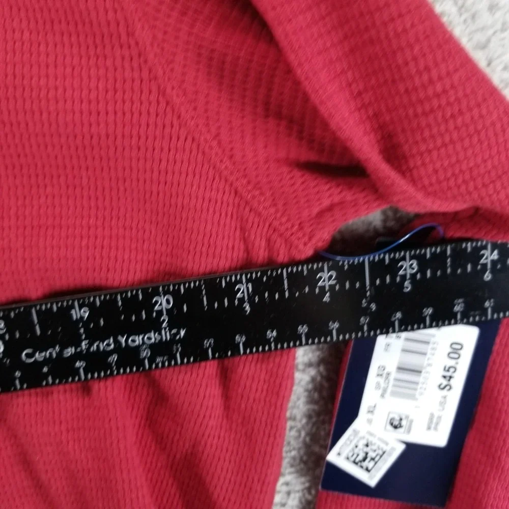Polo Ralph Lauren Pajama Top Mens XL Red Thermal Sleepwear Crew Neck Long Sleeve